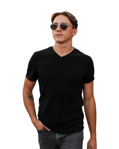 Men's Heavyweight V-Neck Cotton T-shirt