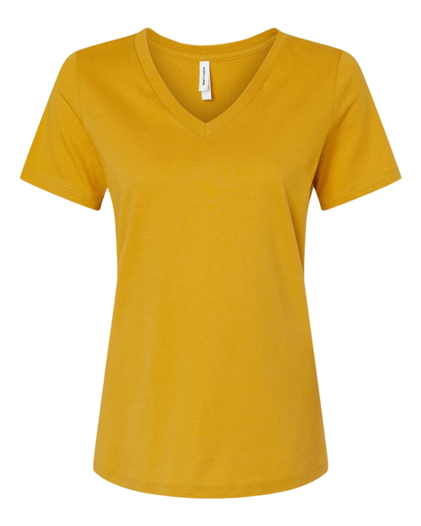 Women's V Neck Midweight Cotton Blend T-Shirt