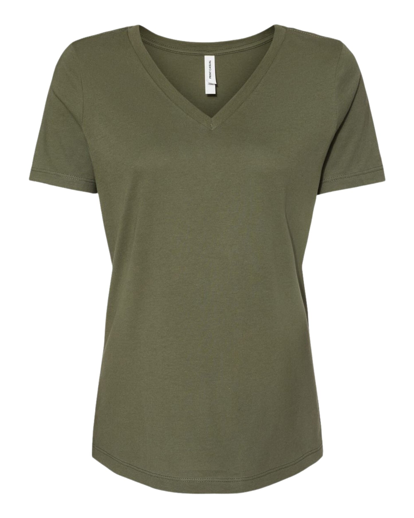 Women's V Neck Midweight Cotton T-Shirt