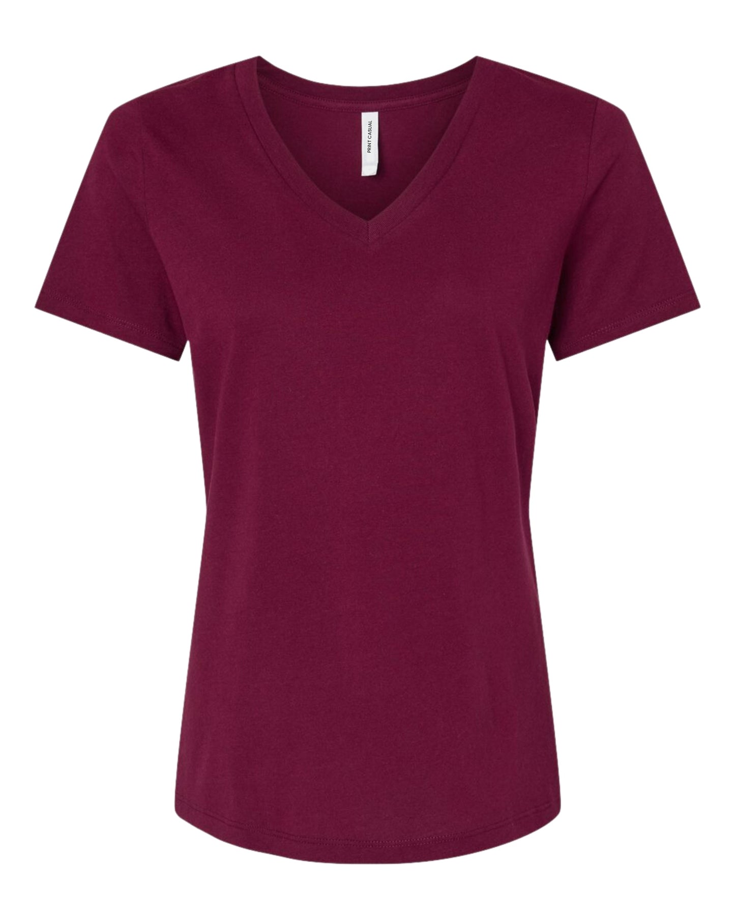 Women's V Neck Midweight Cotton Blend T-Shirt