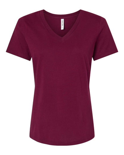 Women's V Neck Midweight Cotton Blend T-Shirt