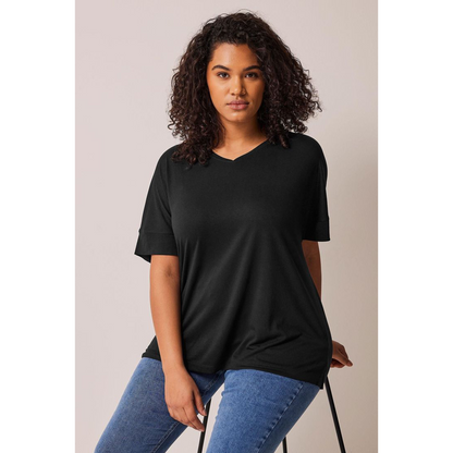 Women's V Neck Midweight Cotton T-Shirt