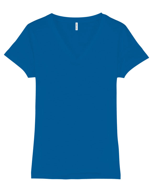 Women's V Neck Heavyweight Cotton T-Shirt