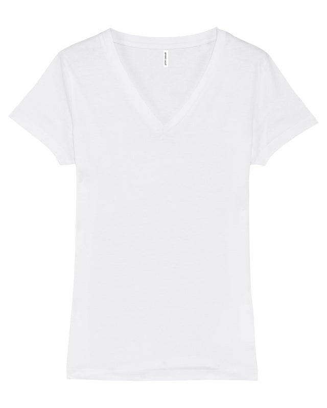 Women's V Neck Heavyweight Cotton T-Shirt