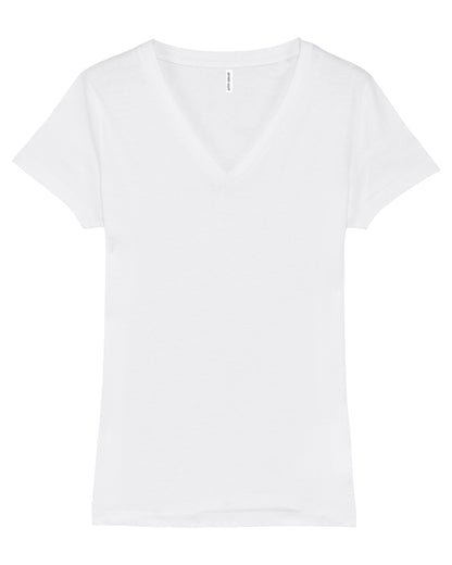 Women's V Neck Heavyweight Cotton T-Shirt